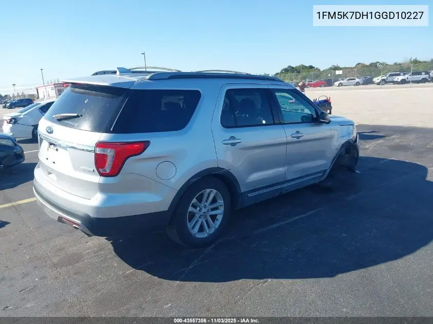 1FM5K7DH1GGD10227 2016 Ford Explorer Xlt