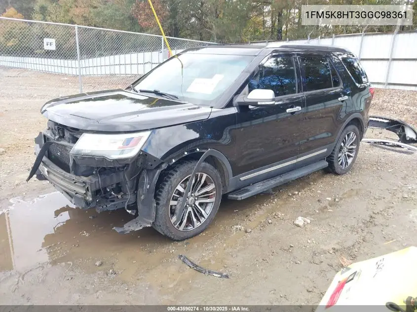 1FM5K8HT3GGC98361 2016 Ford Explorer Platinum