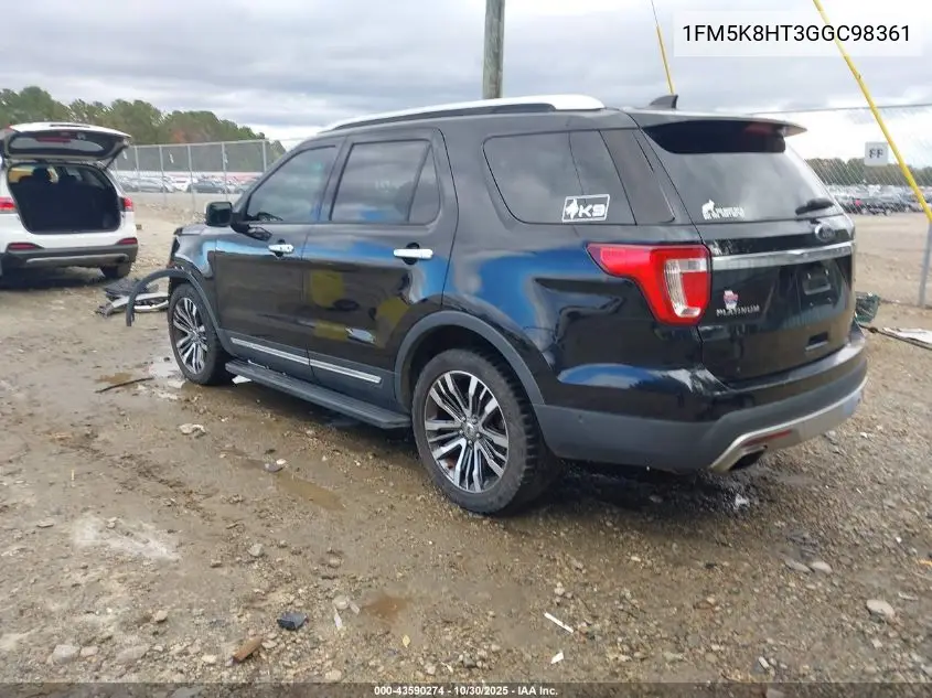 1FM5K8HT3GGC98361 2016 Ford Explorer Platinum