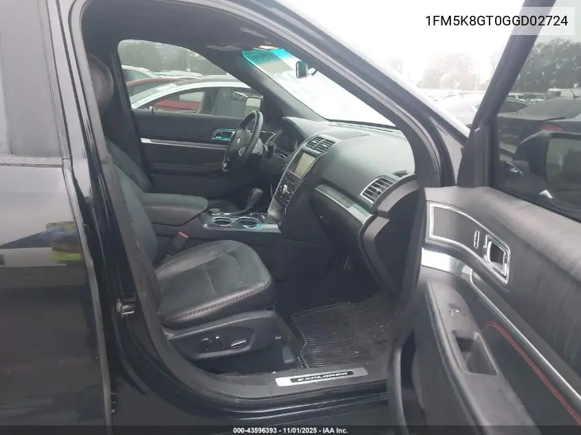 1FM5K8GT0GGD02724 2016 Ford Explorer Sport