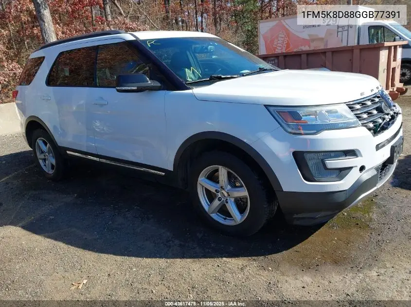 1FM5K8D88GGB77391 2016 Ford Explorer Xlt