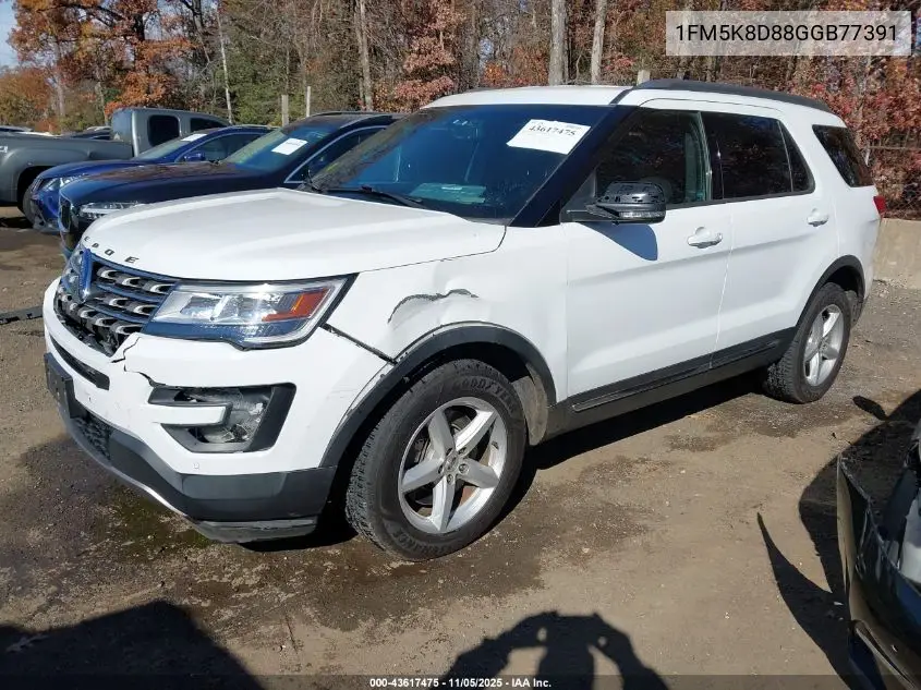 1FM5K8D88GGB77391 2016 Ford Explorer Xlt