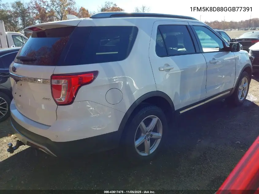 1FM5K8D88GGB77391 2016 Ford Explorer Xlt