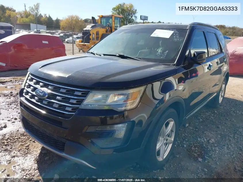 1FM5K7D82GGA63333 2016 Ford Explorer Xlt