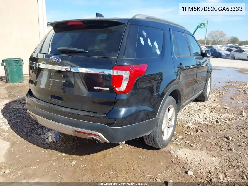 1FM5K7D82GGA63333 2016 Ford Explorer Xlt