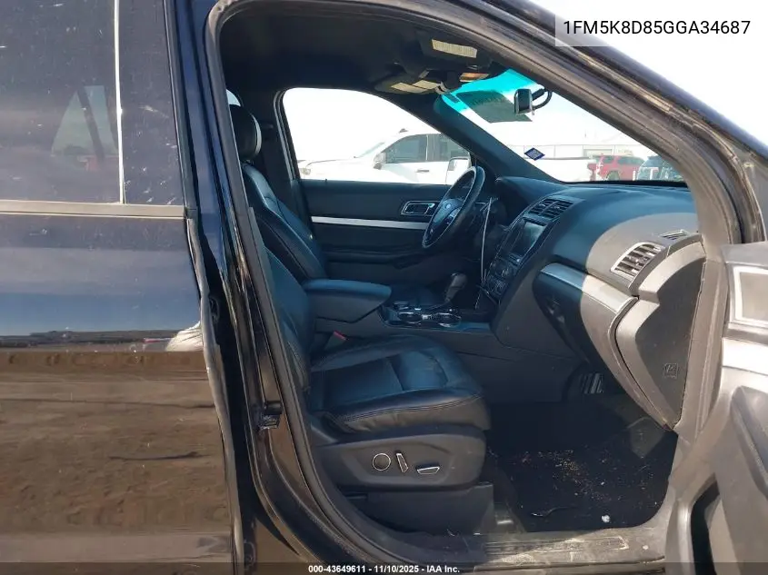 1FM5K8D85GGA34687 2016 Ford Explorer Xlt
