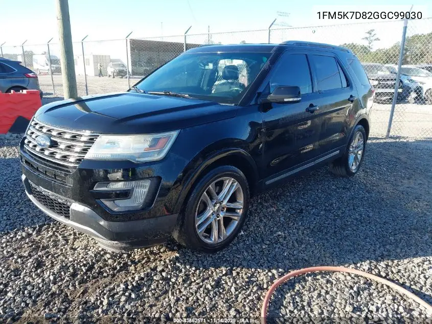 1FM5K7D82GGC99030 2016 Ford Explorer Xlt