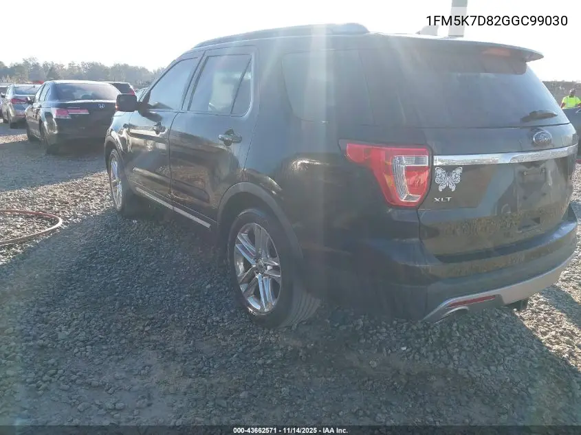 1FM5K7D82GGC99030 2016 Ford Explorer Xlt
