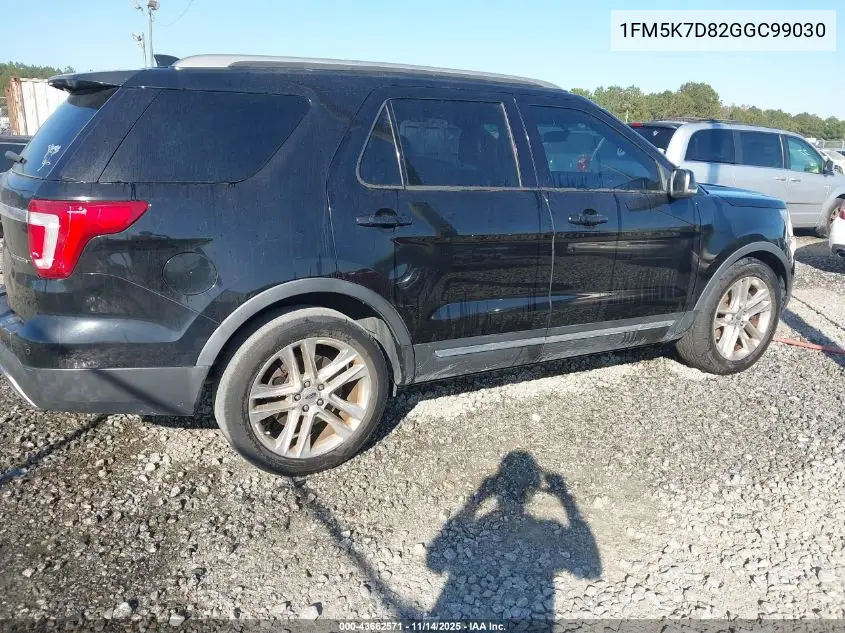 1FM5K7D82GGC99030 2016 Ford Explorer Xlt
