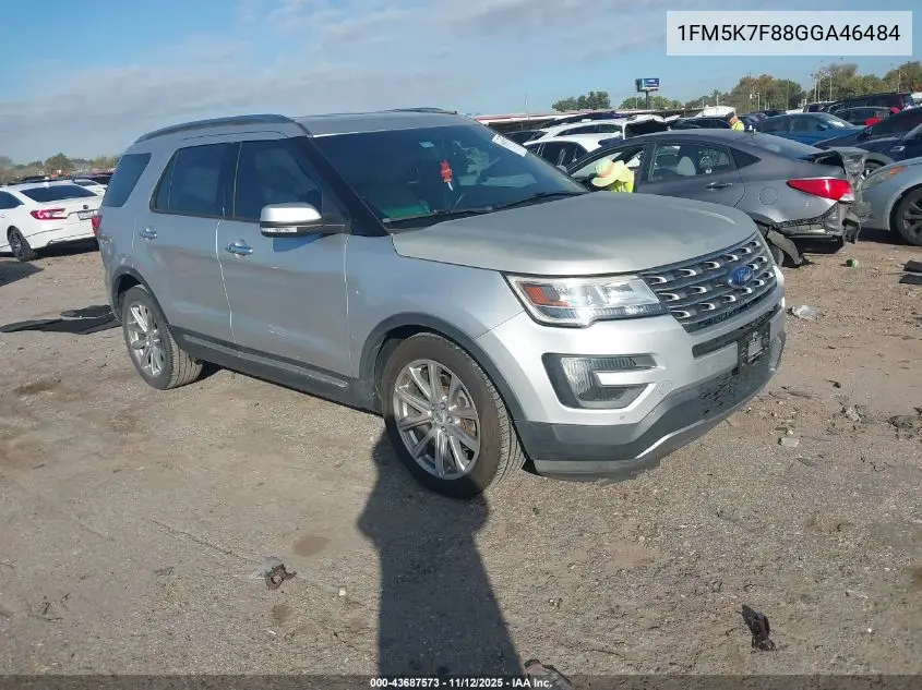1FM5K7F88GGA46484 2016 Ford Explorer Limited