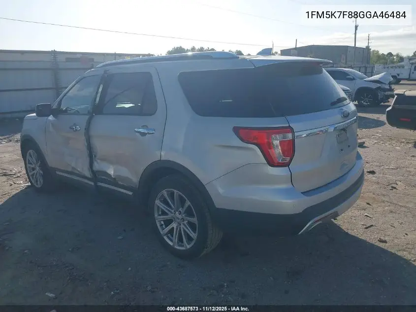 1FM5K7F88GGA46484 2016 Ford Explorer Limited