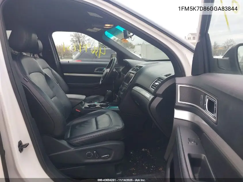 1FM5K7D86GGA83844 2016 Ford Explorer Xlt