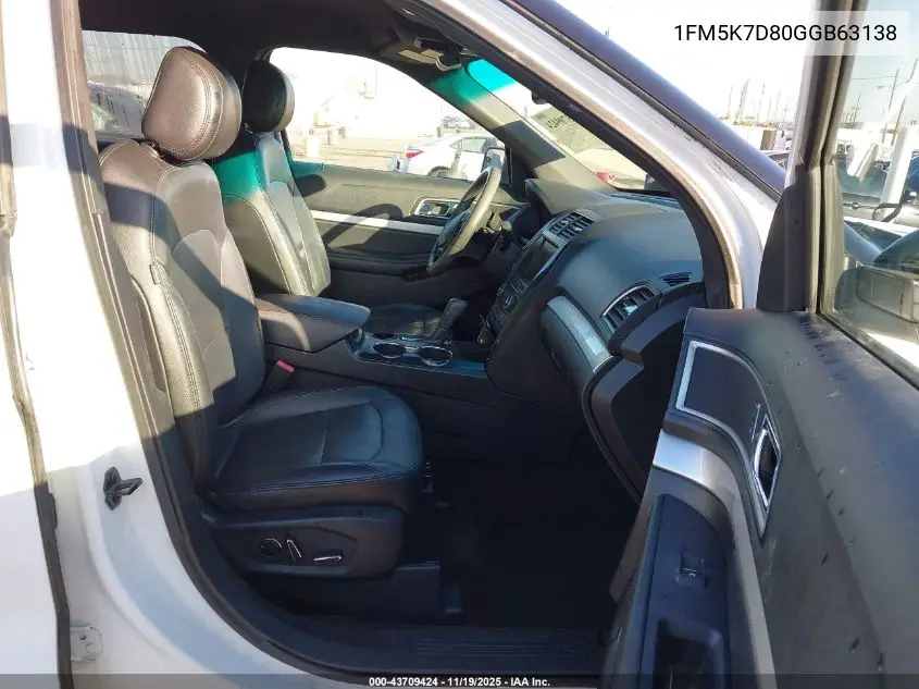 1FM5K7D80GGB63138 2016 Ford Explorer Xlt
