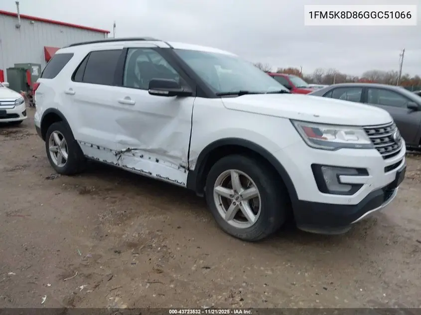 1FM5K8D86GGC51066 2016 Ford Explorer Xlt