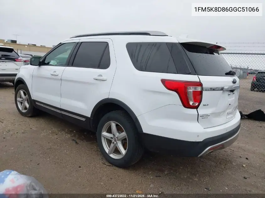 1FM5K8D86GGC51066 2016 Ford Explorer Xlt