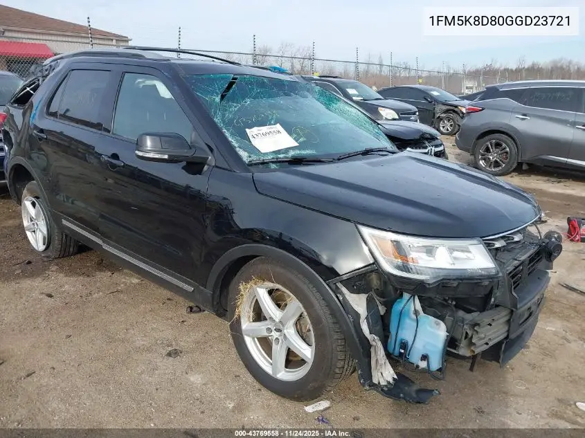 1FM5K8D80GGD23721 2016 Ford Explorer Xlt