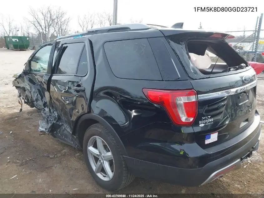 1FM5K8D80GGD23721 2016 Ford Explorer Xlt