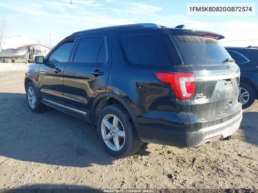 1FM5K8D82GGB72574 2016 Ford Explorer Xlt