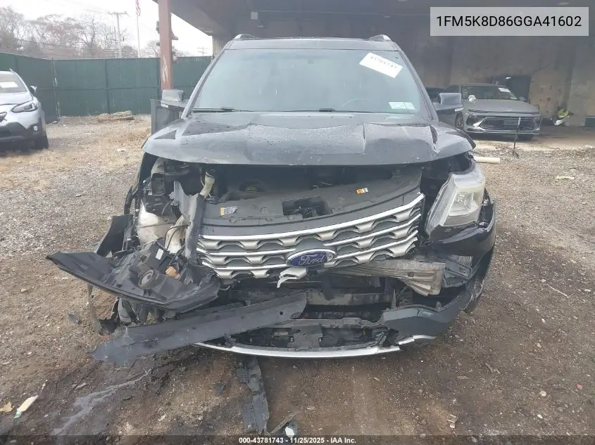 1FM5K8D86GGA41602 2016 Ford Explorer Xlt