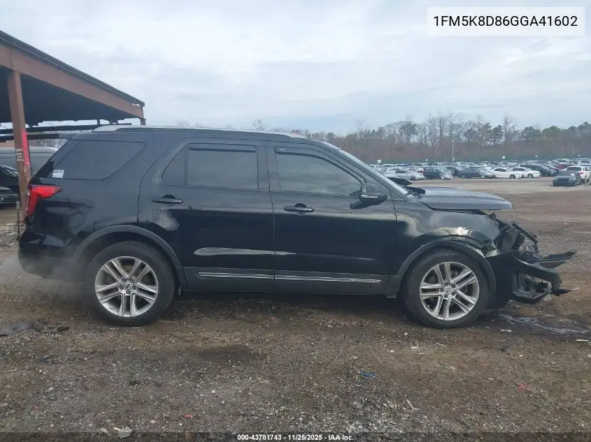 1FM5K8D86GGA41602 2016 Ford Explorer Xlt