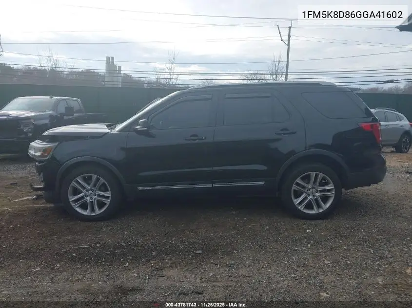 1FM5K8D86GGA41602 2016 Ford Explorer Xlt