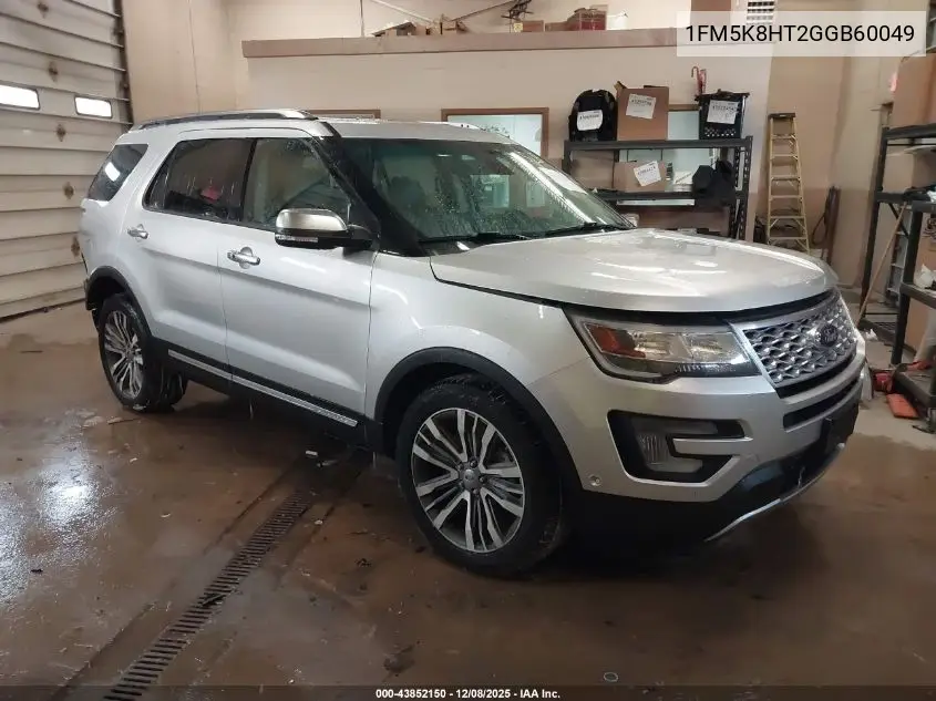 1FM5K8HT2GGB60049 2016 Ford Explorer Platinum