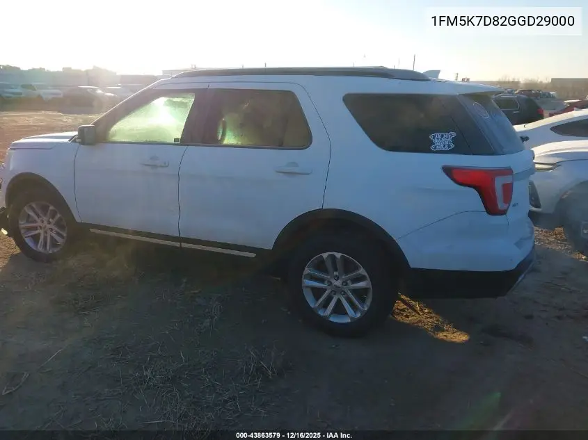 1FM5K7D82GGD29000 2016 Ford Explorer Xlt