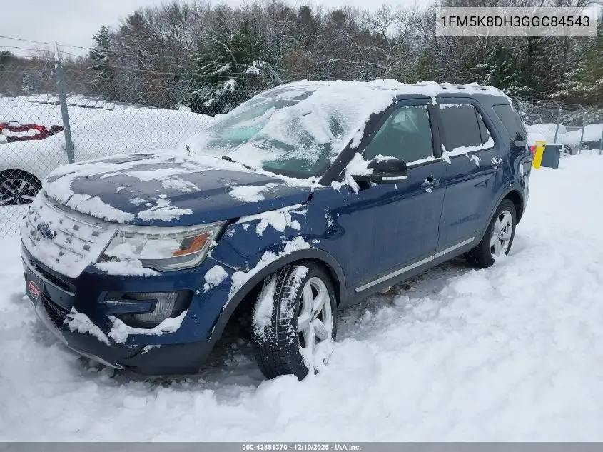 1FM5K8DH3GGC84543 2016 Ford Explorer Xlt