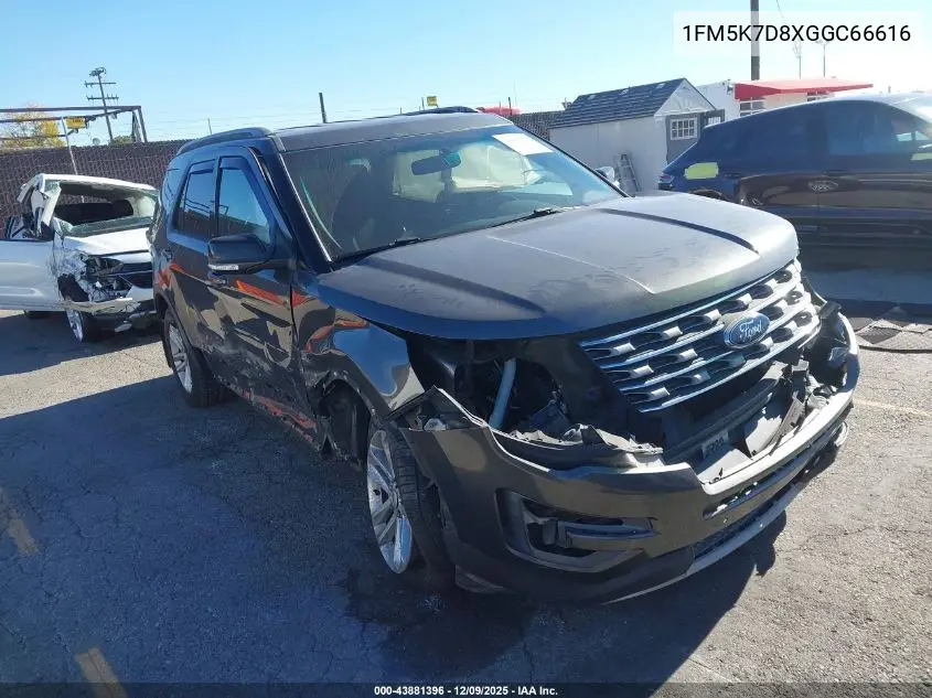 1FM5K7D8XGGC66616 2016 Ford Explorer Xlt