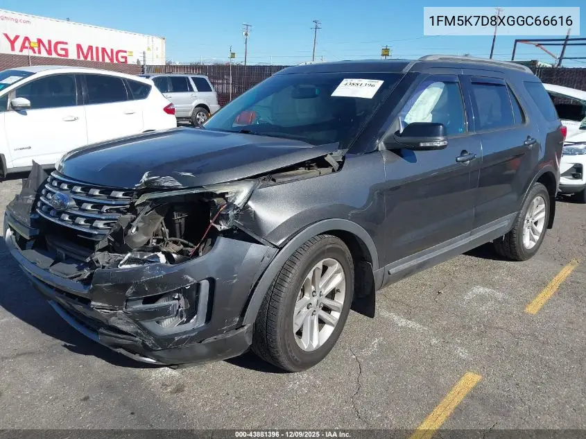 1FM5K7D8XGGC66616 2016 Ford Explorer Xlt