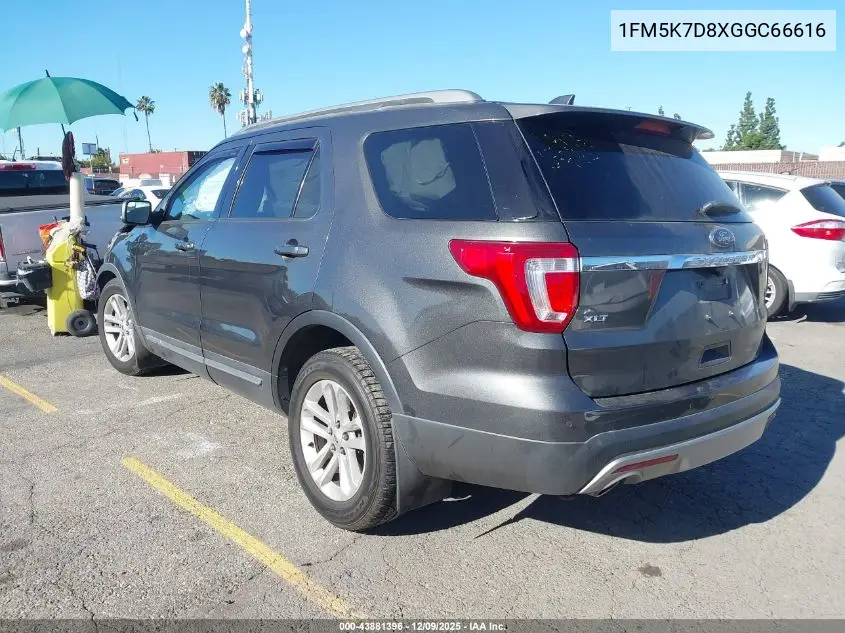 1FM5K7D8XGGC66616 2016 Ford Explorer Xlt