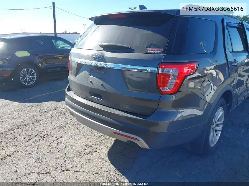 1FM5K7D8XGGC66616 2016 Ford Explorer Xlt