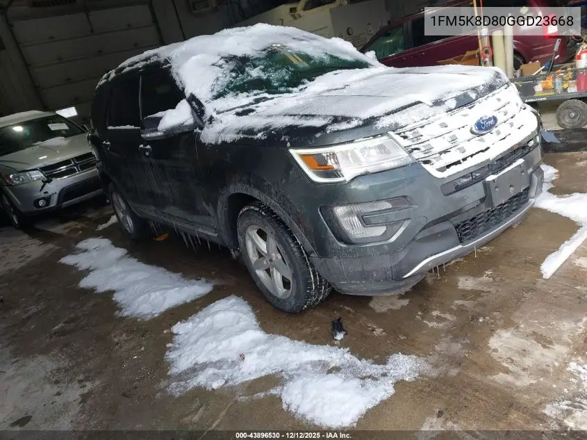 1FM5K8D80GGD23668 2016 Ford Explorer Xlt