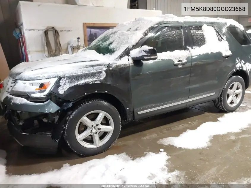 1FM5K8D80GGD23668 2016 Ford Explorer Xlt