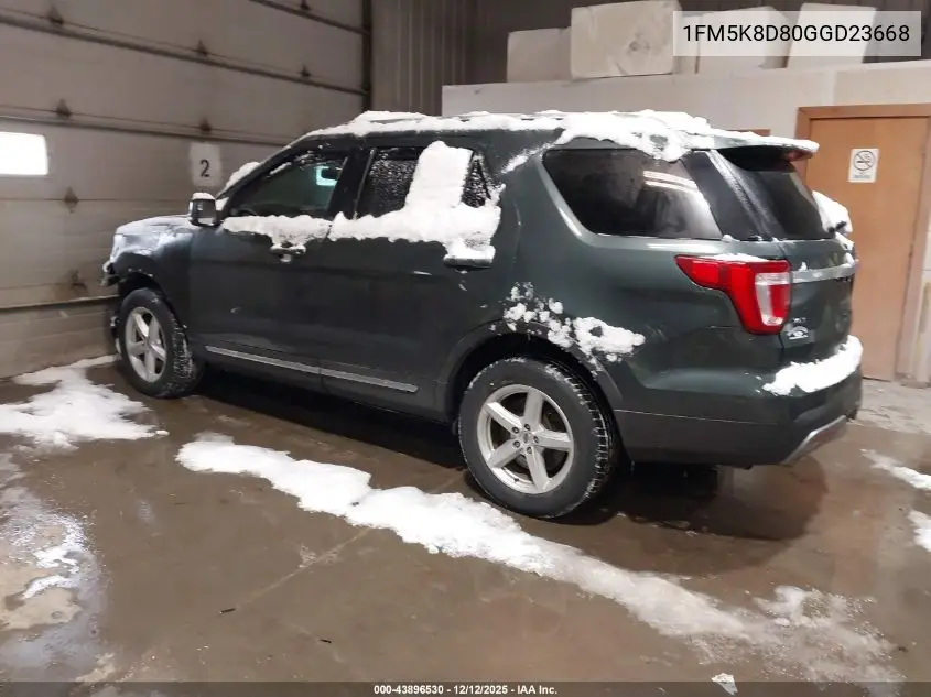 1FM5K8D80GGD23668 2016 Ford Explorer Xlt