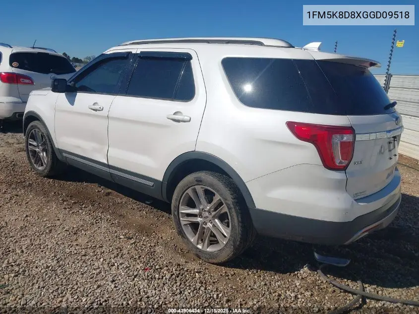 1FM5K8D8XGGD09518 2016 Ford Explorer Xlt
