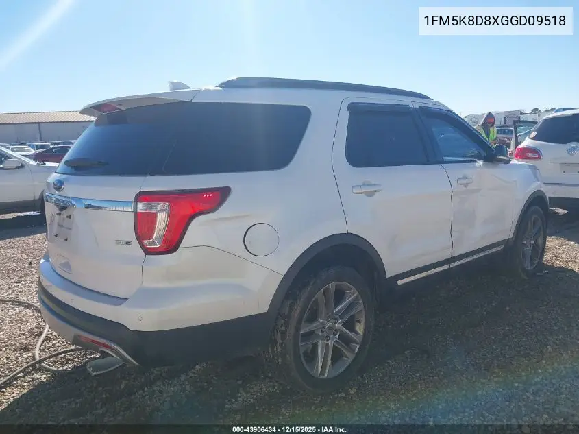 1FM5K8D8XGGD09518 2016 Ford Explorer Xlt