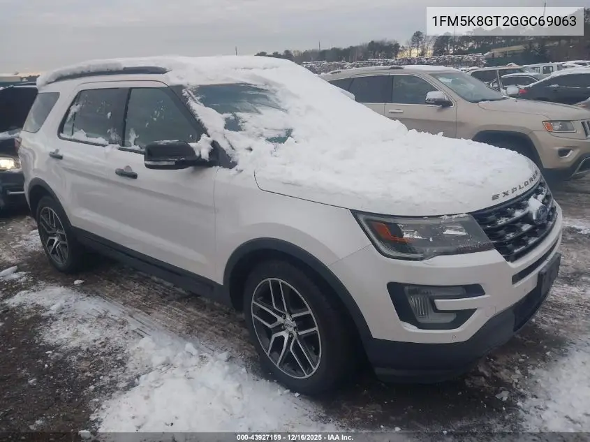 1FM5K8GT2GGC69063 2016 Ford Explorer Sport