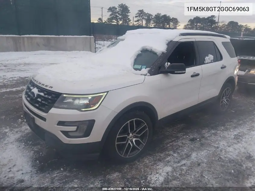 1FM5K8GT2GGC69063 2016 Ford Explorer Sport