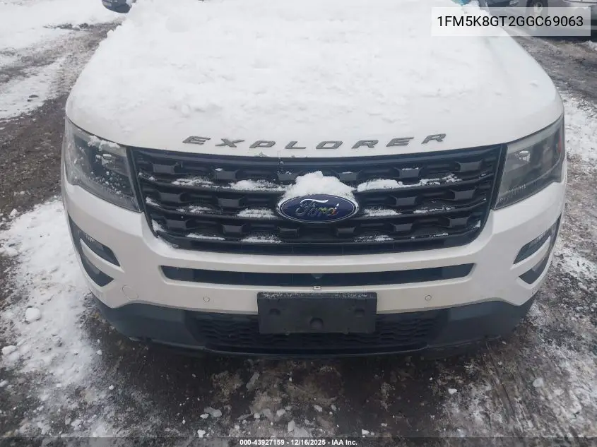 1FM5K8GT2GGC69063 2016 Ford Explorer Sport