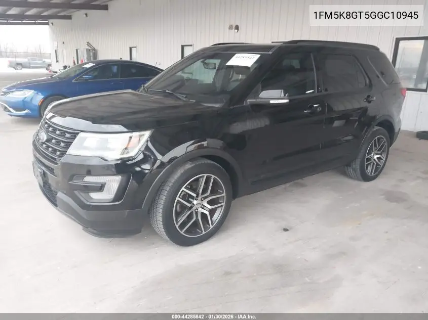 1FM5K8GT5GGC10945 2016 Ford Explorer Sport