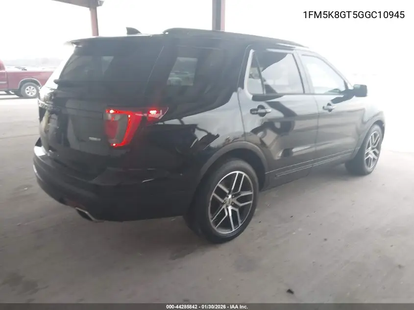 1FM5K8GT5GGC10945 2016 Ford Explorer Sport