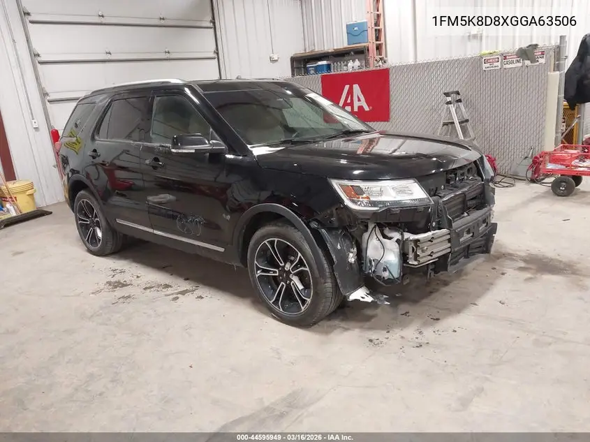 1FM5K8D8XGGA63506 2016 Ford Explorer Xlt