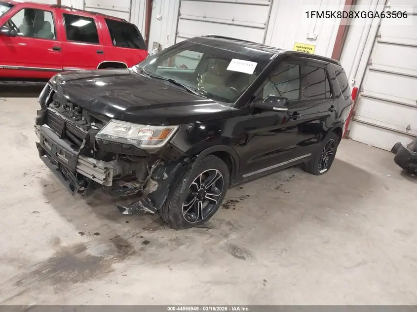 1FM5K8D8XGGA63506 2016 Ford Explorer Xlt