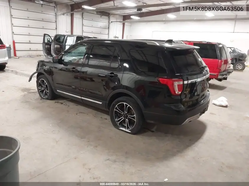 1FM5K8D8XGGA63506 2016 Ford Explorer Xlt