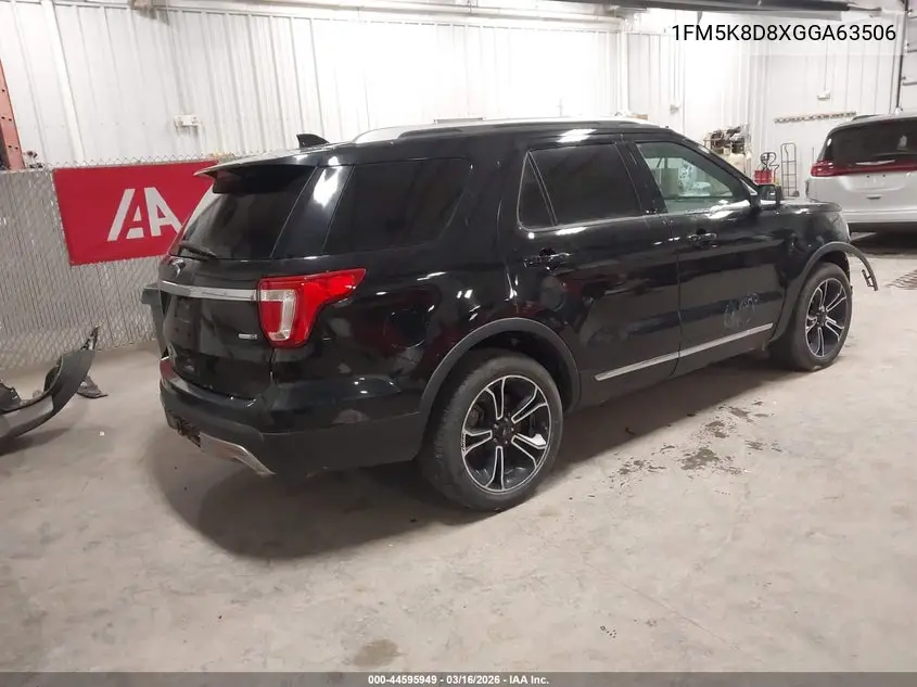 1FM5K8D8XGGA63506 2016 Ford Explorer Xlt