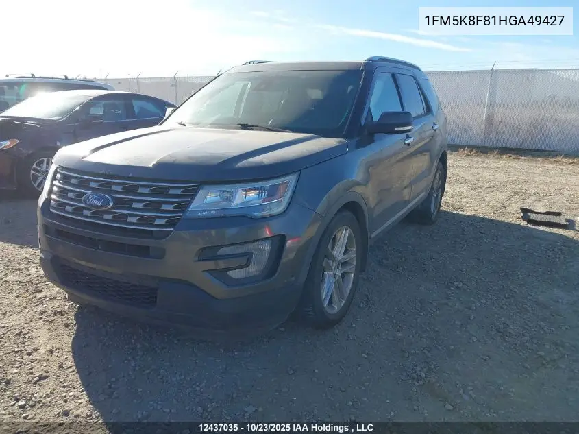 1FM5K8F81HGA49427 2017 Ford Explorer Limited