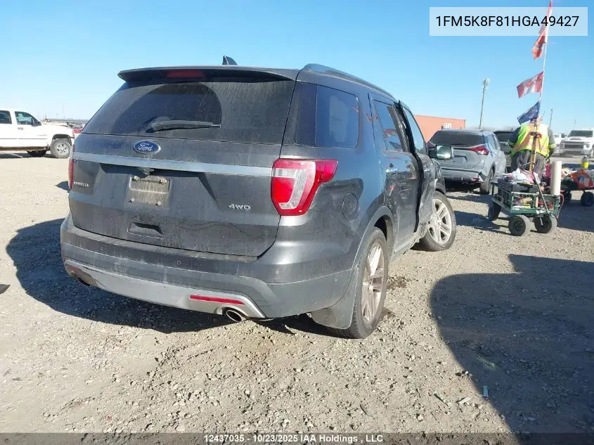 1FM5K8F81HGA49427 2017 Ford Explorer Limited