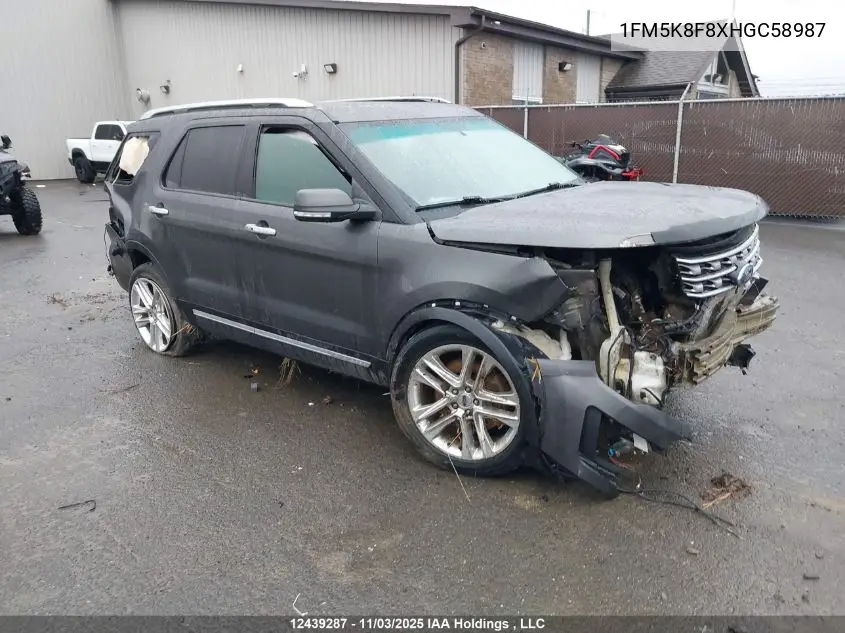 1FM5K8F8XHGC58987 2017 Ford Explorer Limited
