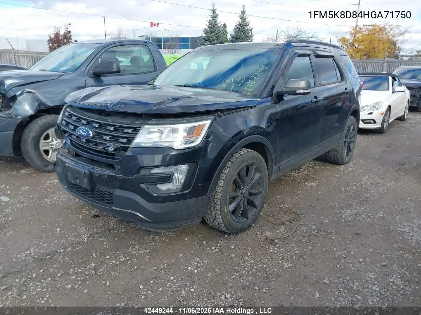 1FM5K8D84HGA71750 2017 Ford Explorer Xlt